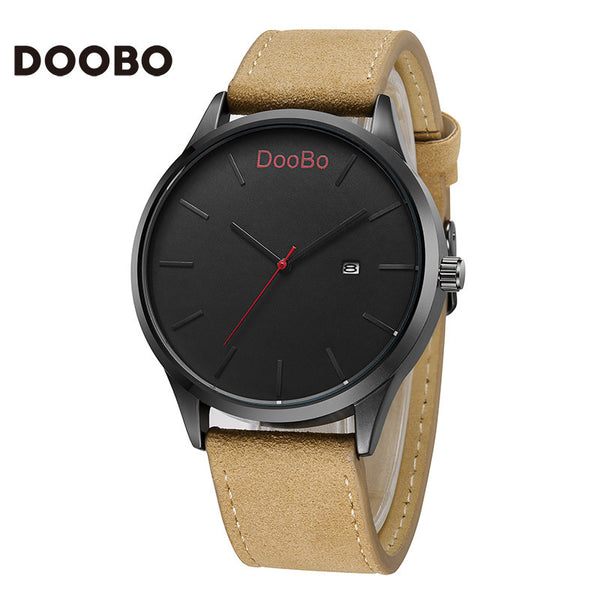 2016 DOOBO Fashion Casual Mens Watches Top Brand Luxury Leather Business Quartz-Watch Men Wristwatch Relogio Masculino