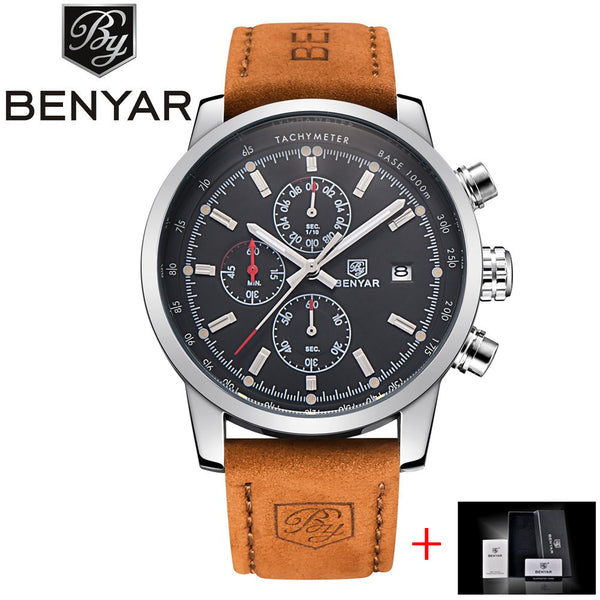BENYAR Fashion Chronograph Sport Mens Watches Top Brand Luxury Quartz Watch Reloj Hombre 2016 Clock Male hour relogio Masculino