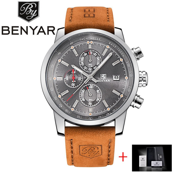 BENYAR Fashion Chronograph Sport Mens Watches Top Brand Luxury Quartz Watch Reloj Hombre 2016 Clock Male hour relogio Masculino