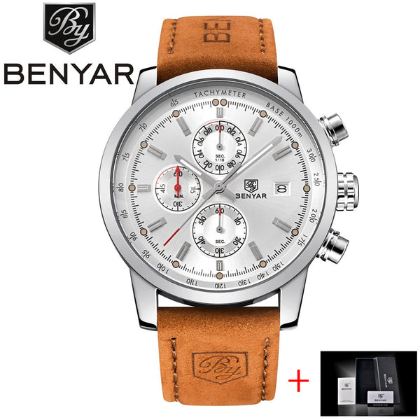 BENYAR Fashion Chronograph Sport Mens Watches Top Brand Luxury Quartz Watch Reloj Hombre 2016 Clock Male hour relogio Masculino