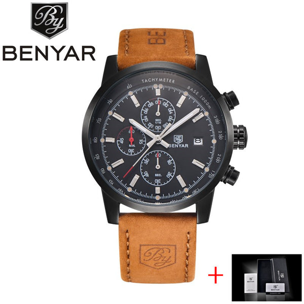 BENYAR Fashion Chronograph Sport Mens Watches Top Brand Luxury Quartz Watch Reloj Hombre 2016 Clock Male hour relogio Masculino