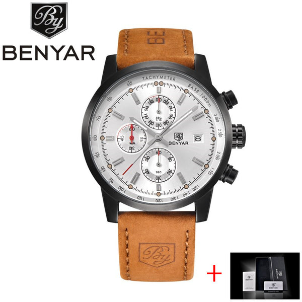 BENYAR Fashion Chronograph Sport Mens Watches Top Brand Luxury Quartz Watch Reloj Hombre 2016 Clock Male hour relogio Masculino