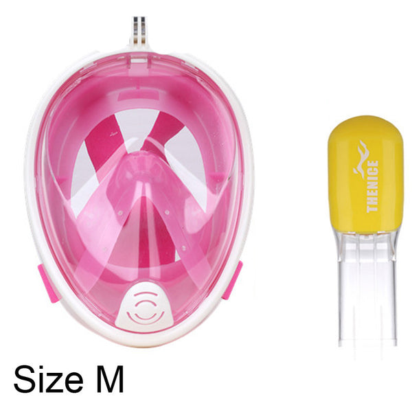 THENICE Full Face Scuba Snorkel Diving Mask Goggles  Set  Dry Snorkeing Swimming Fishing Equipment Underwater Sport
