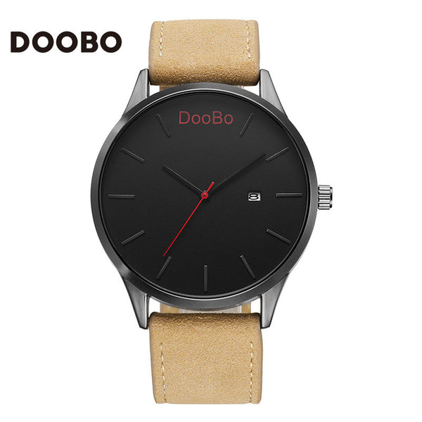 2016 DOOBO Fashion Casual Mens Watches Top Brand Luxury Leather Business Quartz-Watch Men Wristwatch Relogio Masculino