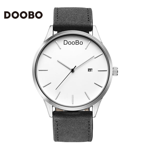 2016 DOOBO Fashion Casual Mens Watches Top Brand Luxury Leather Business Quartz-Watch Men Wristwatch Relogio Masculino