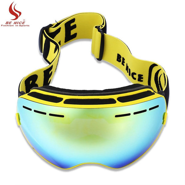 Be Nice Double Lens UV400 Anti-Fog Big Spherical Skiing Glasses Winter Sport Protective Snowboard Skiing Eyewear Goggles Glasses