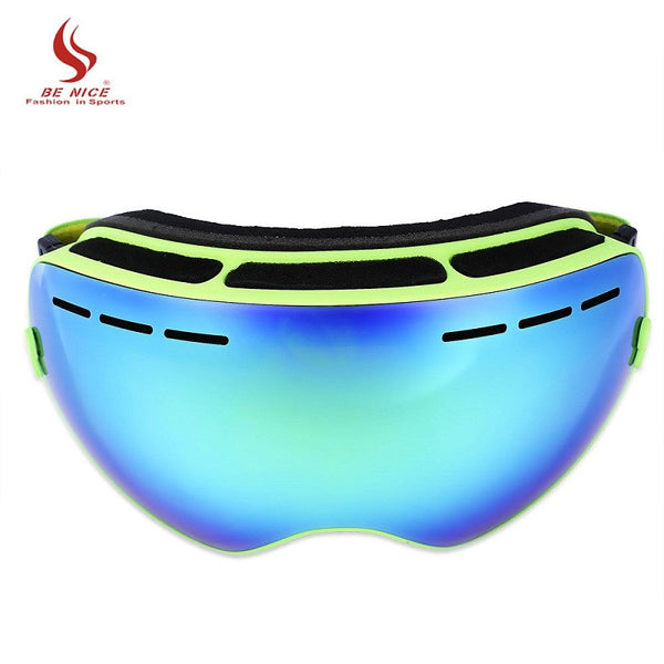 Be Nice Double Lens UV400 Anti-Fog Big Spherical Skiing Glasses Winter Sport Protective Snowboard Skiing Eyewear Goggles Glasses