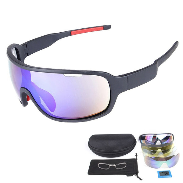 Super COOL Polarized Sport Glasses Ski Goggles for Motorcycle Snowboard Fishing Eyewear Men UV400 Sunglasses Googles Case+4 Lens