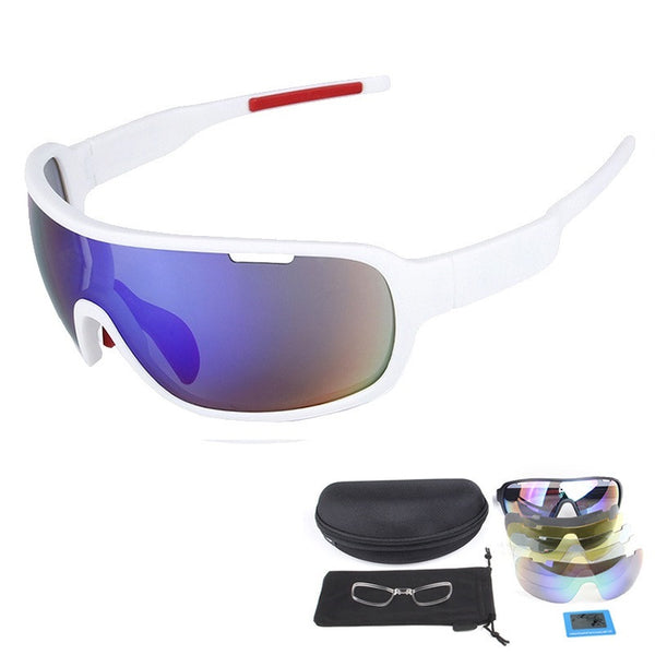 Super COOL Polarized Sport Glasses Ski Goggles for Motorcycle Snowboard Fishing Eyewear Men UV400 Sunglasses Googles Case+4 Lens