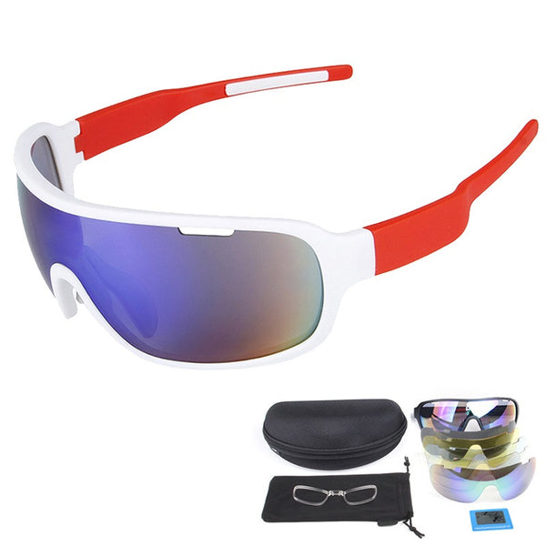 Super COOL Polarized Sport Glasses Ski Goggles for Motorcycle Snowboard Fishing Eyewear Men UV400 Sunglasses Googles Case+4 Lens