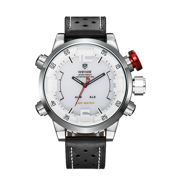 Top luxury weide brand men's sports watch multi-function alarm LED watch 3ATM waterproof quartz Wristwatches relogio masculino