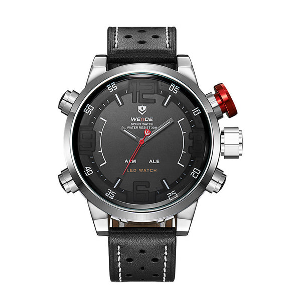 Top luxury weide brand men's sports watch multi-function alarm LED watch 3ATM waterproof quartz Wristwatches relogio masculino