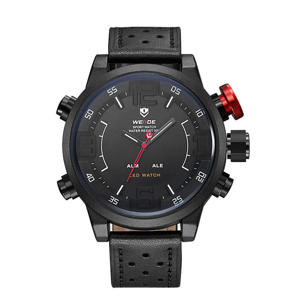 Top luxury weide brand men's sports watch multi-function alarm LED watch 3ATM waterproof quartz Wristwatches relogio masculino